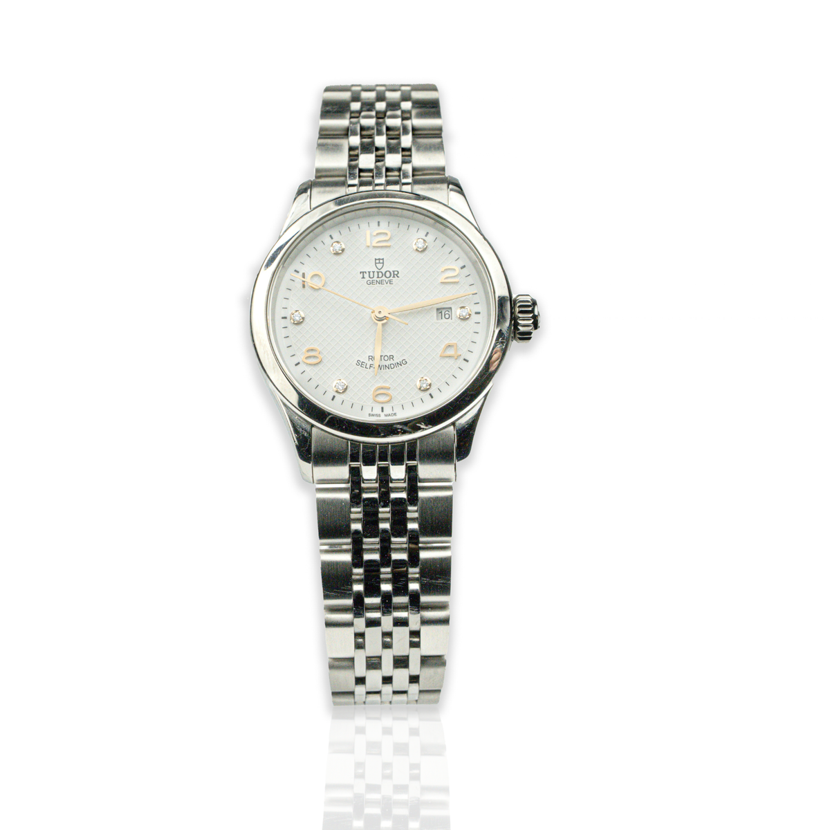 Tudor 1926 29mm Diamond Steel Automatic Watch Ref. 91350
