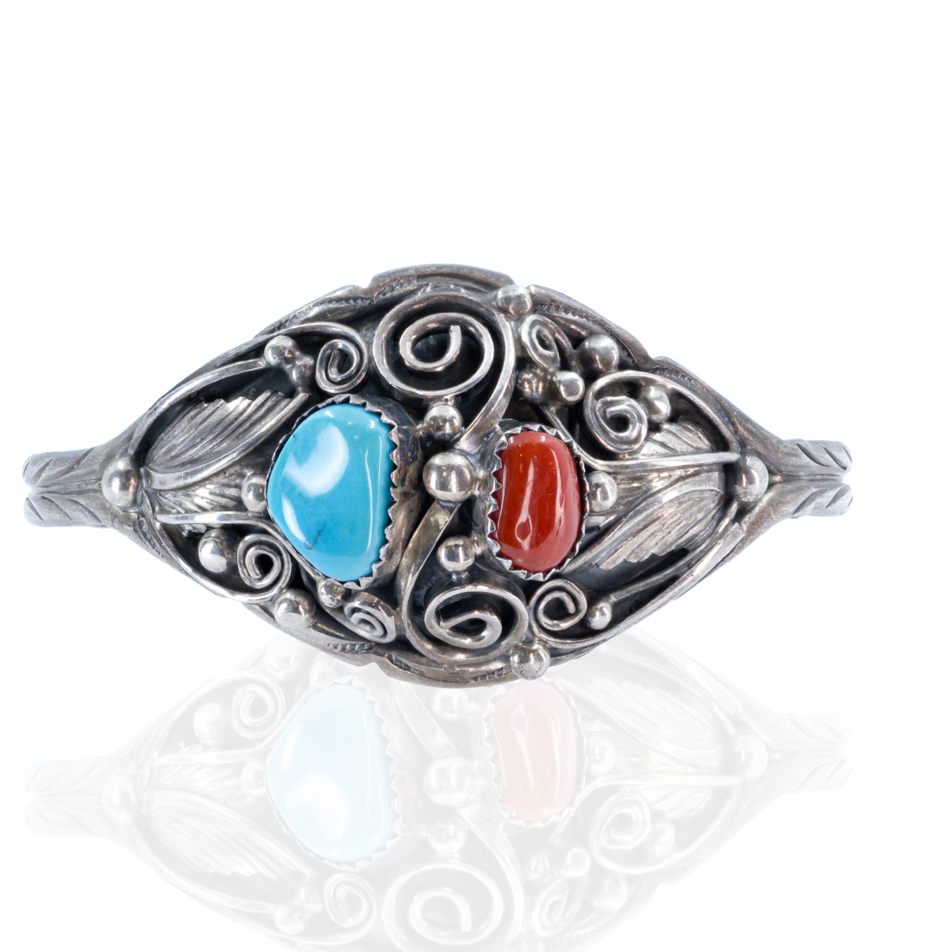 925 Sterling Silver | Southwestern Inspired Design | Turquoise &amp; Coral Hues