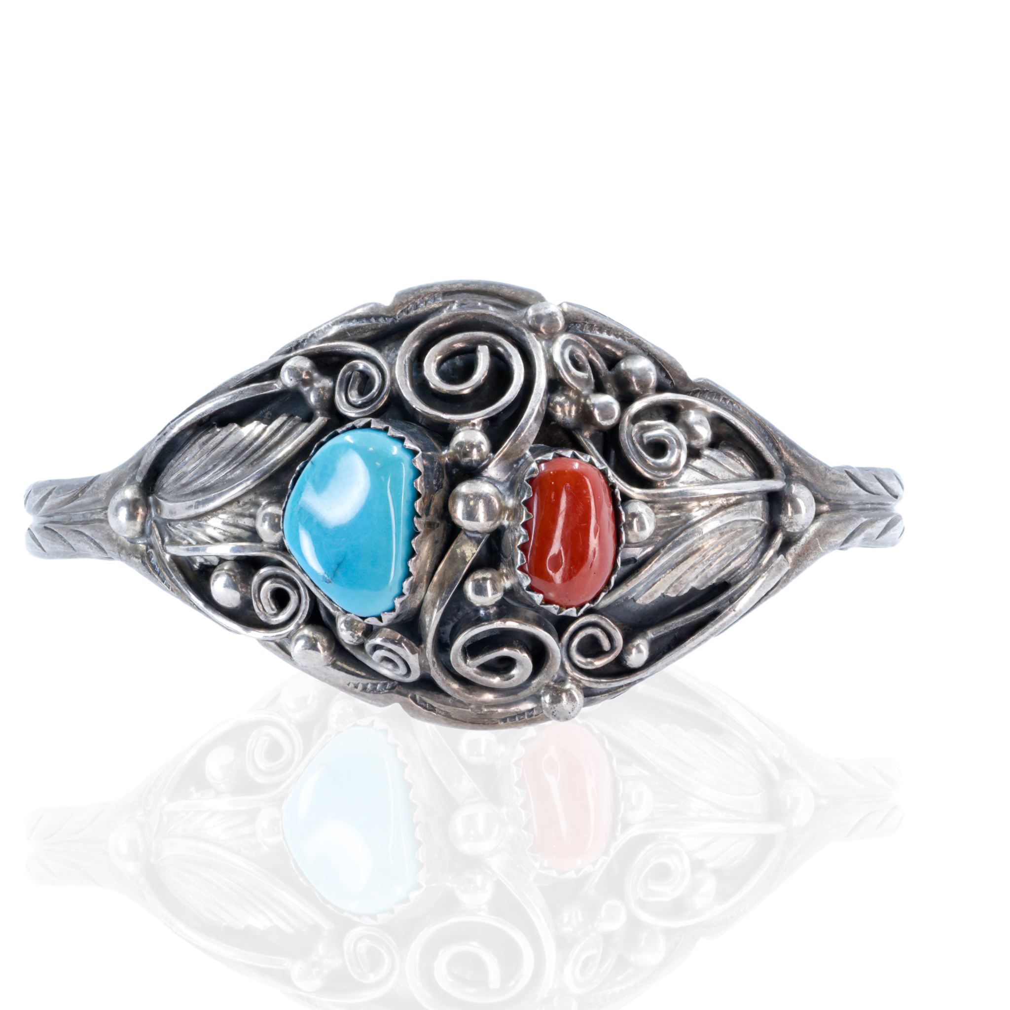 925 Sterling Silver | Southwestern Inspired Design | Turquoise &amp; Coral Hues