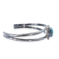 Sterling Silver Navajo‑Inspired Cuff Bracelet