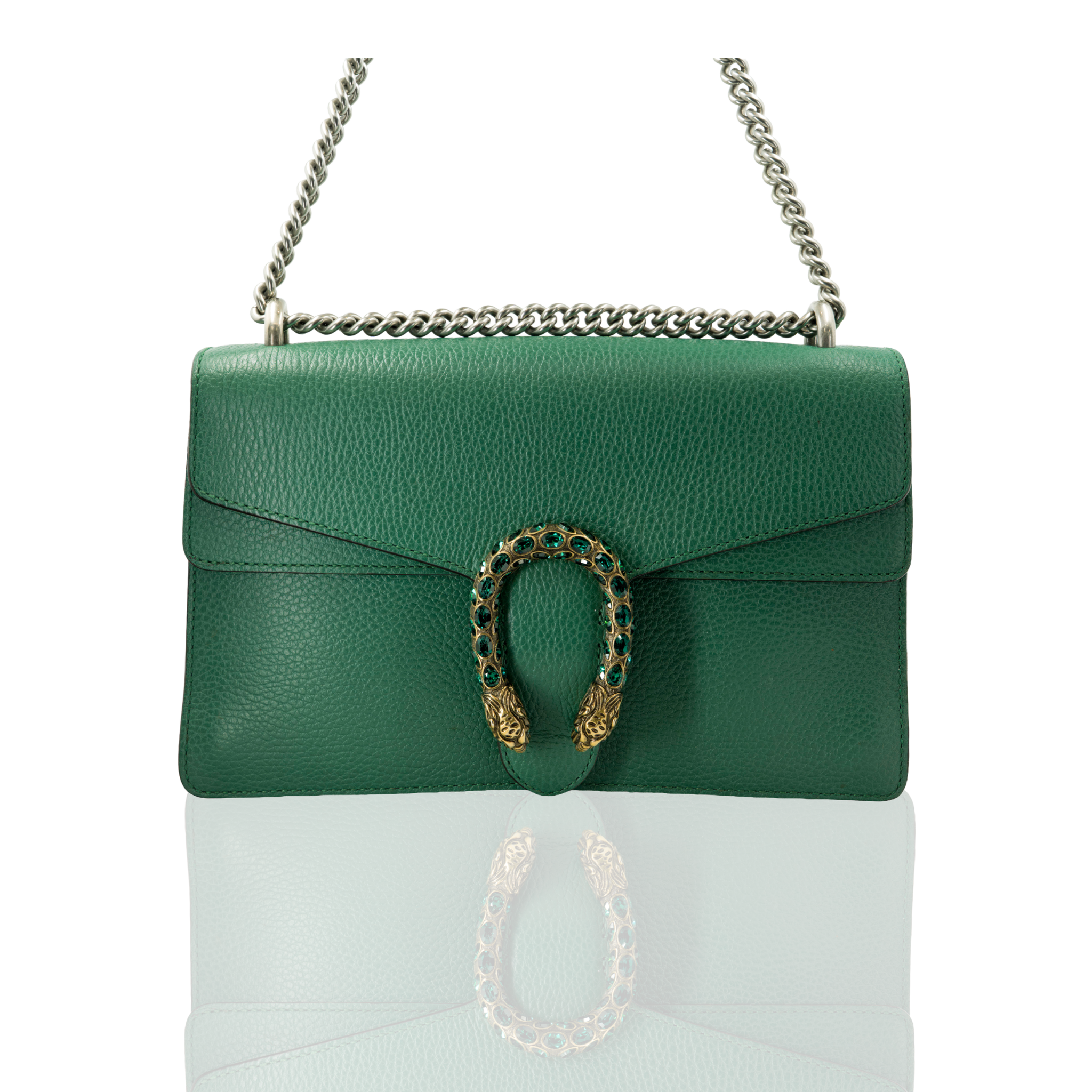 Gucci Medium Green GG Supreme Dionysus Bag | Serial #400249