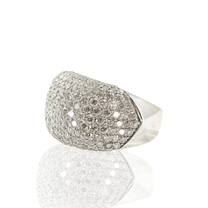 14K White Gold Pavé Diamond Dome Ring | 4ctw Statement Ring Size 8.25