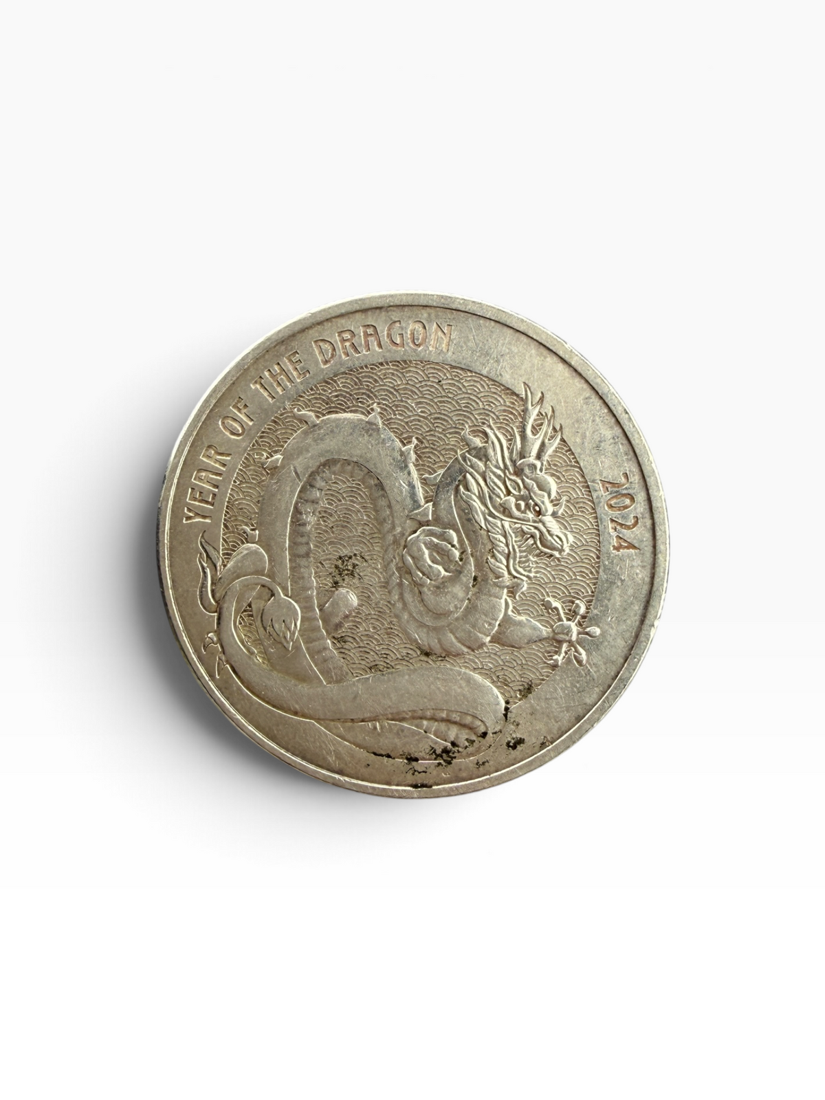 2024 Year of the Dragon 1 oz .999 Fine Silver Round – Naturally Toned Chinese Zodiac Bullion