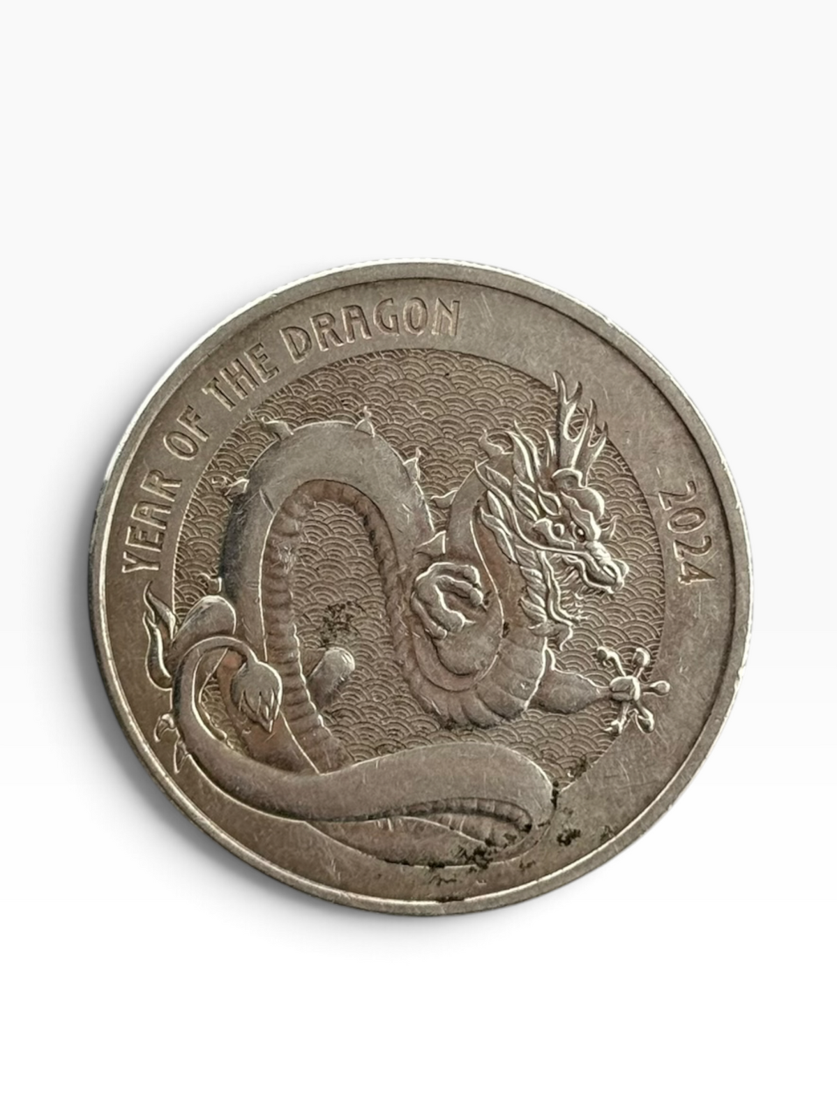 2024 Year of the Dragon 1 oz .999 Fine Silver Round – Naturally Toned Chinese Zodiac Bullion