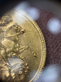 1912 Gold Sovereign King George V British Coin