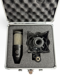 AKG P220 Project Studio Large-Diaphragm Condenser Microphone w/ Spider Shockmount &amp; Aluminum Case – Open Box