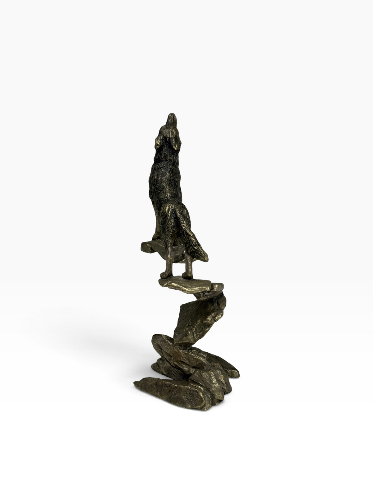 Mark Hopkins Limited Edition Bronze Wolf Sculpture #462 – with Certificate of Authenticity
