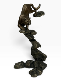 Mark Hopkins Limited Edition Bronze Cougar Sculpture #318– with Certificate of Authenticity