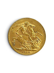 1912 Gold Sovereign King George V British Coin