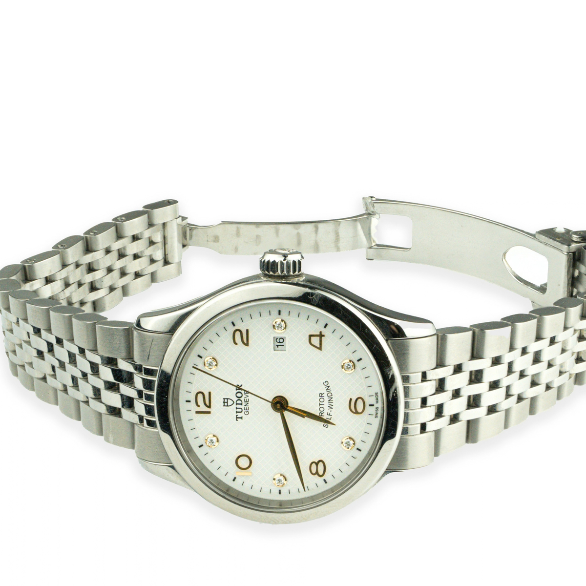 Tudor 1926 29mm Diamond Steel Automatic Watch Ref. 91350