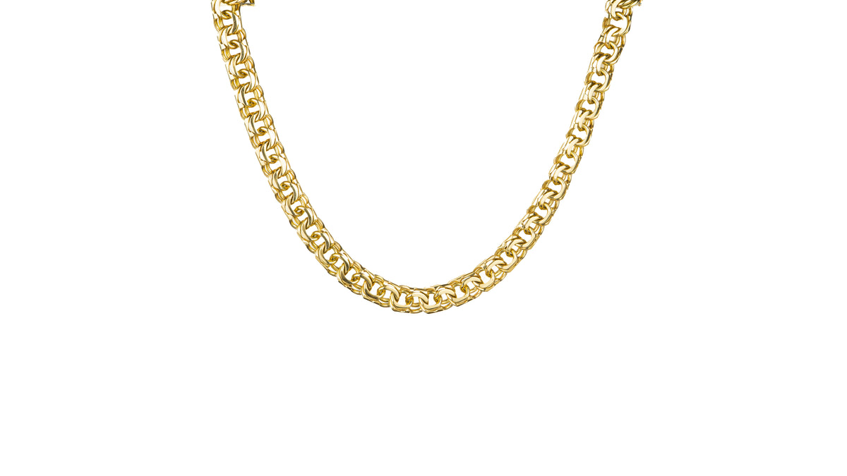 25' 10K Yellow Gold Chino Link Chain Necklace 11.1mm 147.1G