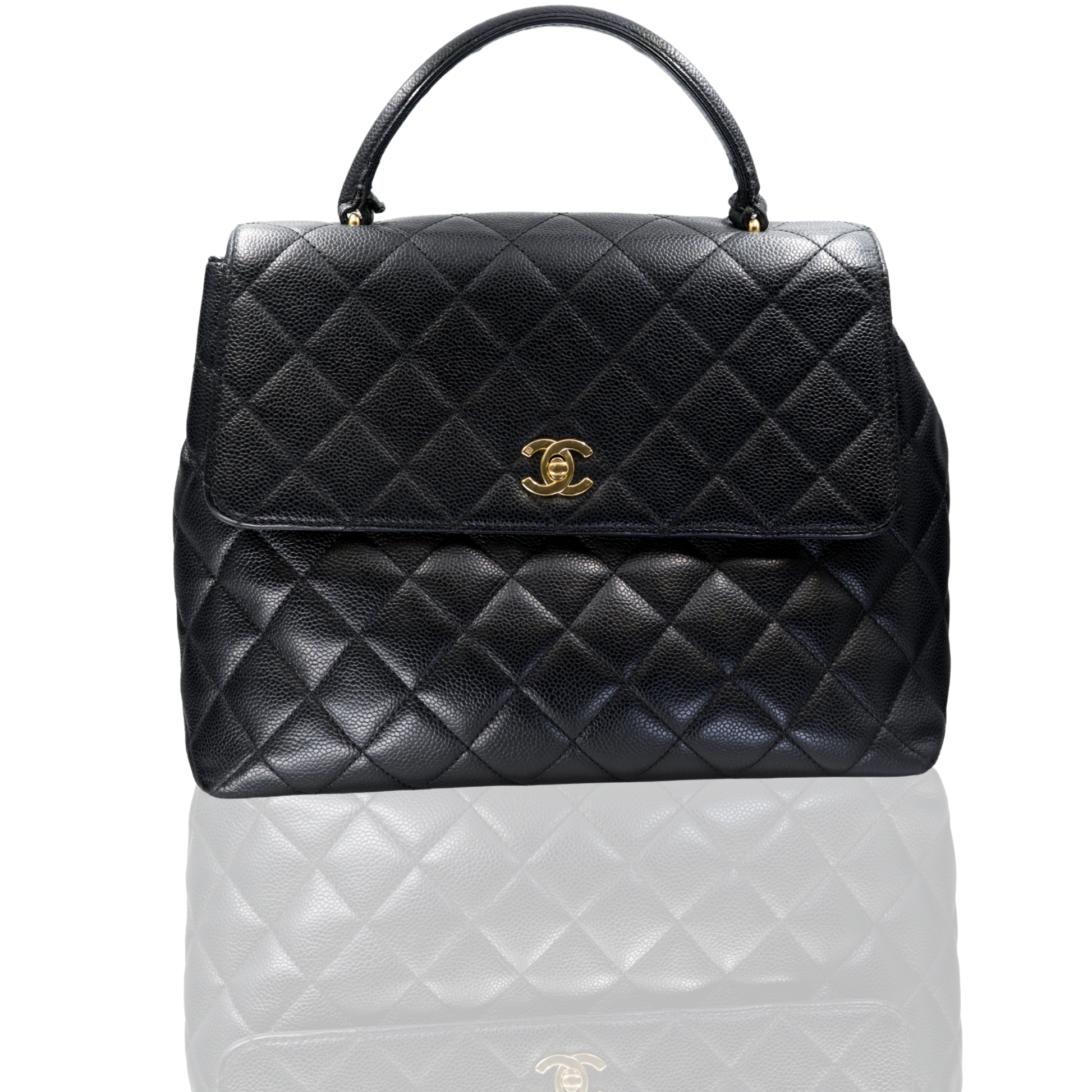 Vintage Chanel Classic Flap Bag ||Black Caviar Quilted Leather | Gold‑Tone CC Hardware Serial #7779607