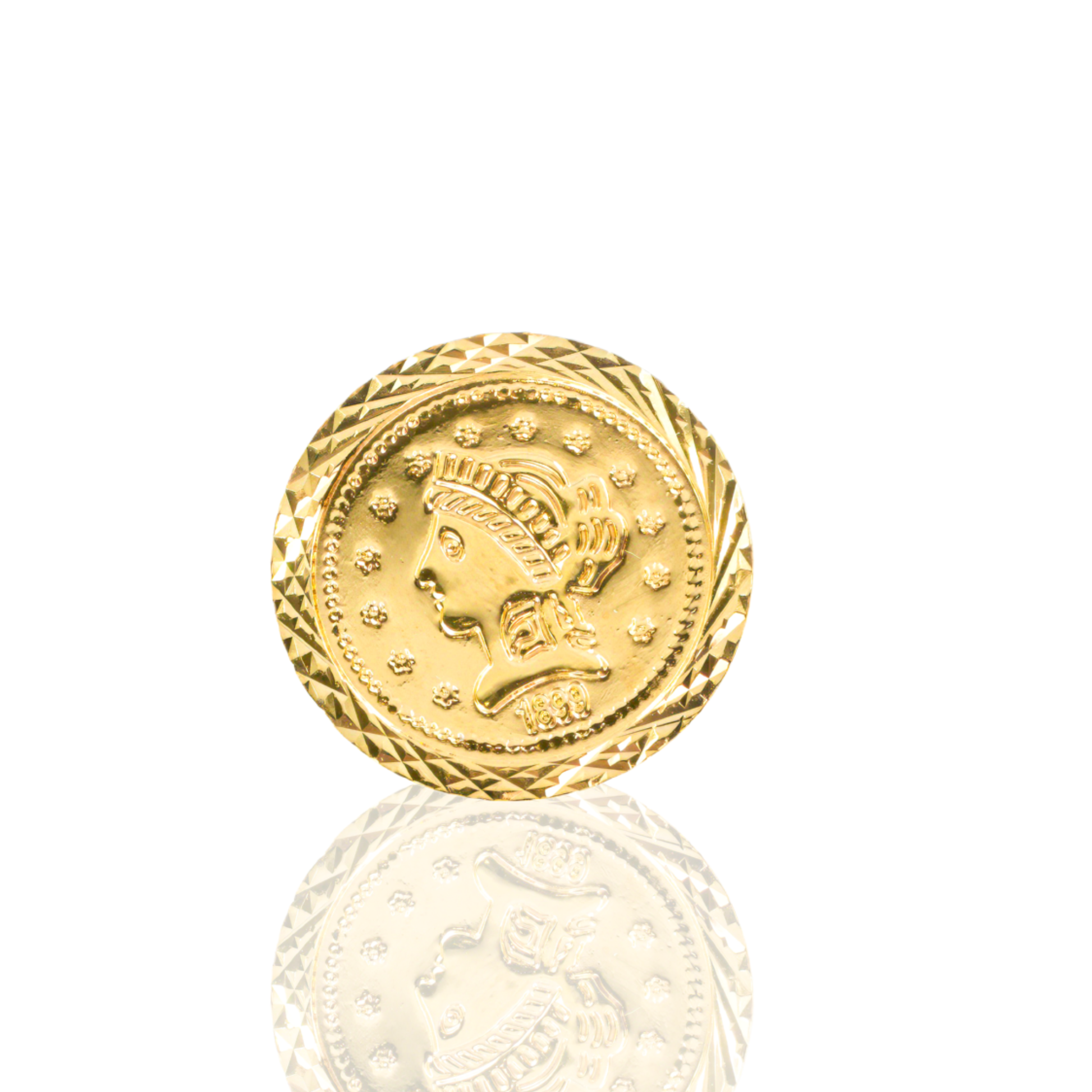 18K Yellow Gold | Roman-Inspired Coin Earrings | Byzantine Style