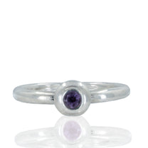 James Avery Sterling Silver Remembrance Ring with Lab-Created Amethyst – Size 8.5